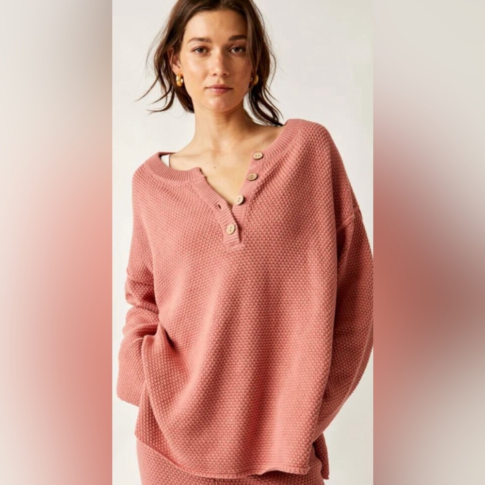 Free People Rosie Pink Hailee Sweater Set - Picture 5 of 6